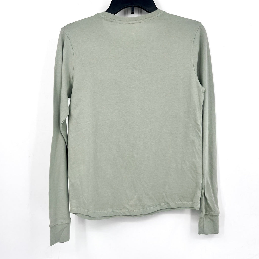 NIKE Women's Essentials Logo T-shirt XS Pale Green Long-Sleeve Crewneck NWT