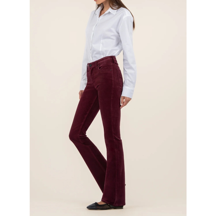 KUT FROM THE KLOTH Women's Karen Baby Boot Jeans Size 12 Red Wine Corduroy NWT