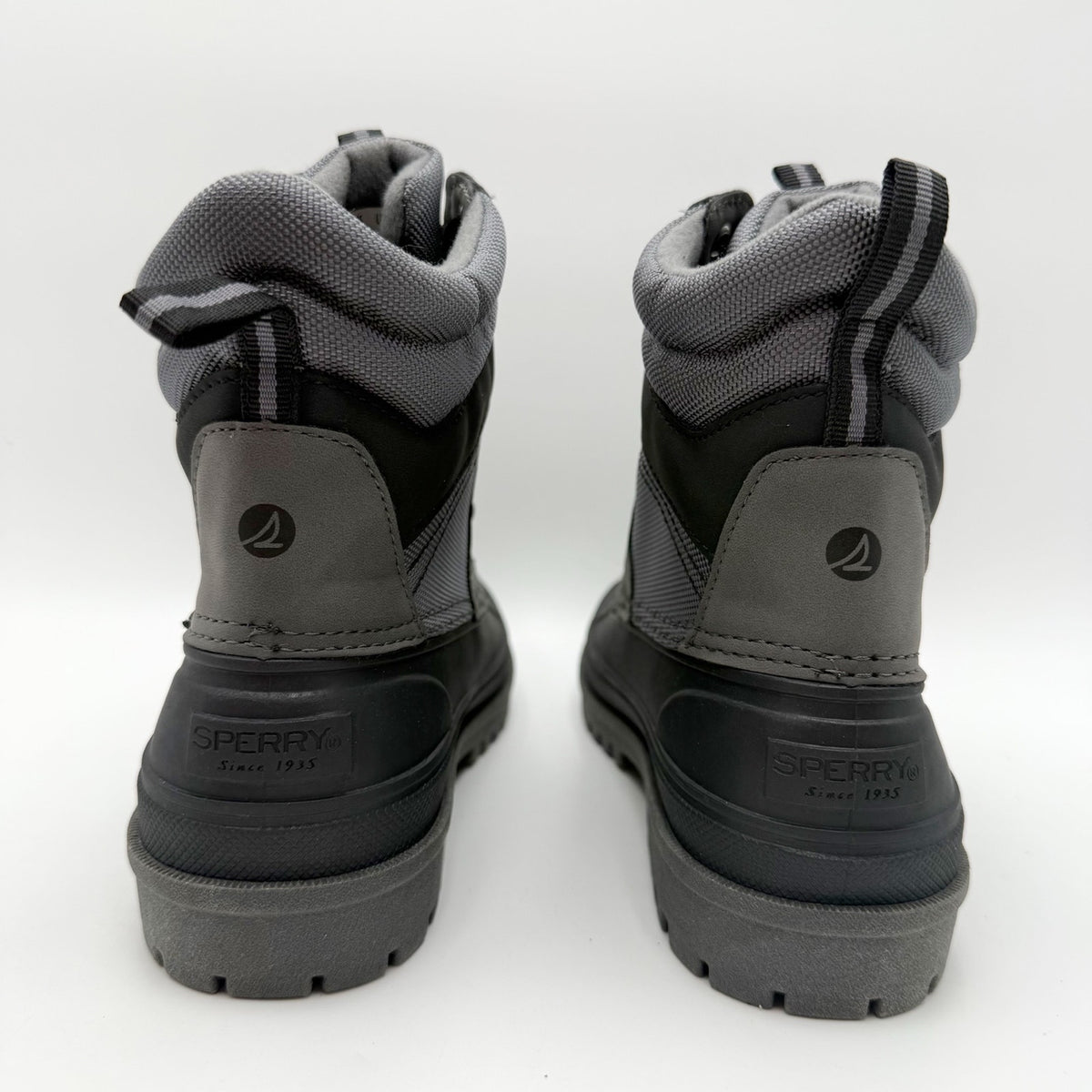 SPERRY Kids Storm Hopper Winter Boots Size 5 EU 37 Grey Black NWOB
