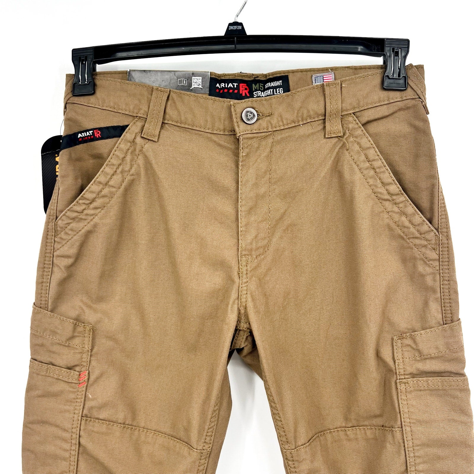 ARIAT Men FR M5 Stretch DuraLight Stackable Straight Pants 32x30 Field Khaki NWT