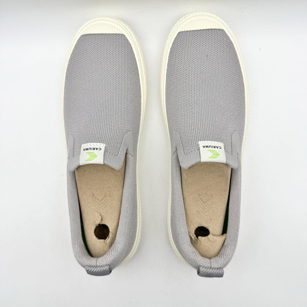 Cariuma Mens IBI Slip On Sneakers US 11.5 EU 45 Grey Knit Bamboo NIB