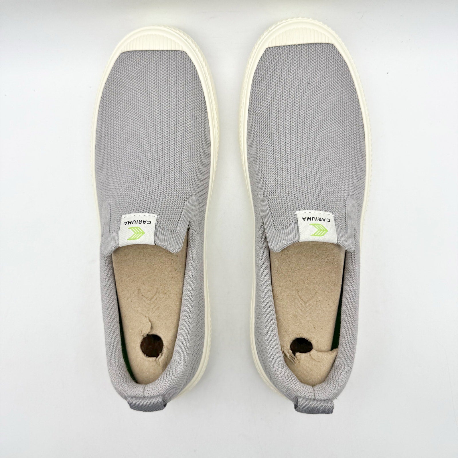 Cariuma Mens IBI Slip On Sneakers US 11.5 EU 45 Grey Knit Bamboo NIB