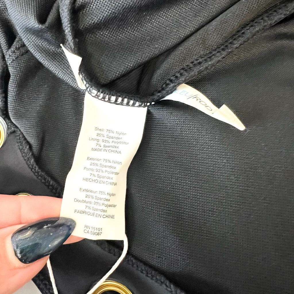 BLEU ROD BEATTIE Walk on the Wild Side One-Piece Swimsuit Size 6 Black NWT