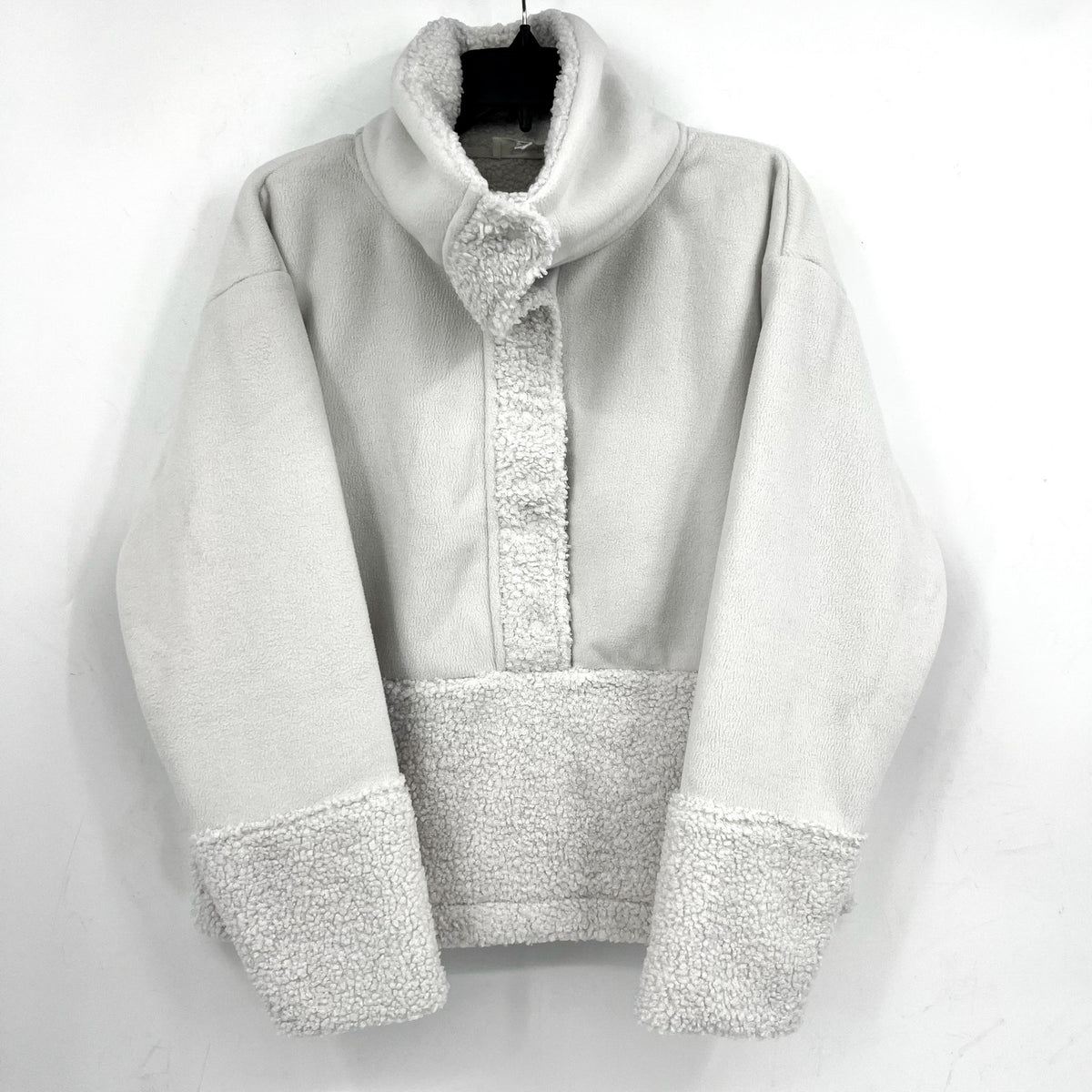 Splendid Womens Sienna Teddy Jacket Size XS Light Grey Pullover NWT