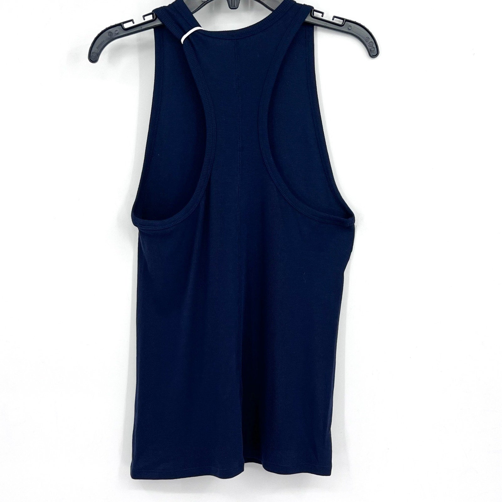EVERLANE Women's The Luxe Rib Racerback Tank Medium Navy Blue Supima Cotton NWT