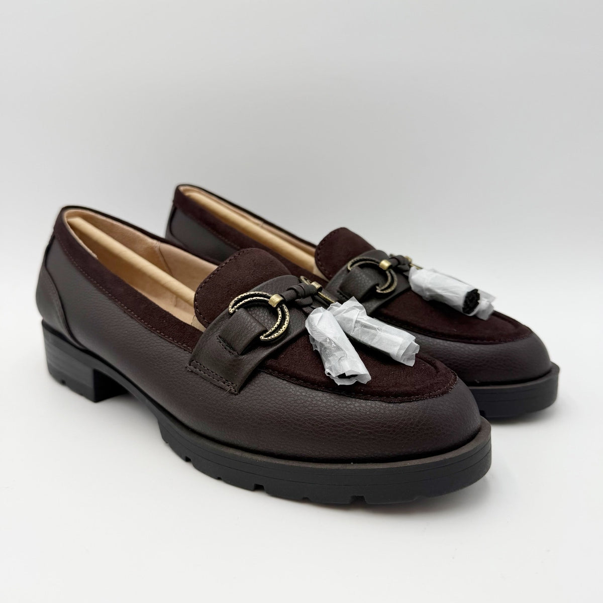 LifeStride Womens Logan Flat Loafers Size 8.5 M EU 39 Chocolate Brown NIB