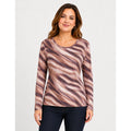 LES SEREIN - STITCHFIX Womens Print Blouse Small Purple Pink Long Sleeve NWT
