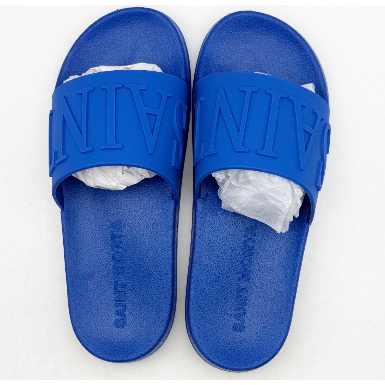 Saint Morta Men's Alameda Pool Slides Size 8 EU 41 Cobalt Blue Rubber NIB
