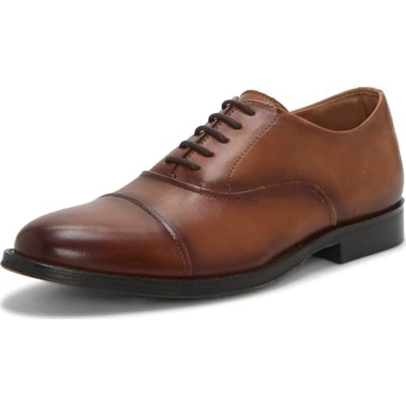 Vince Camuto Mens Urii Cap Toe Oxfords Size 9 EU 42 Saddle Brown Leather NIB