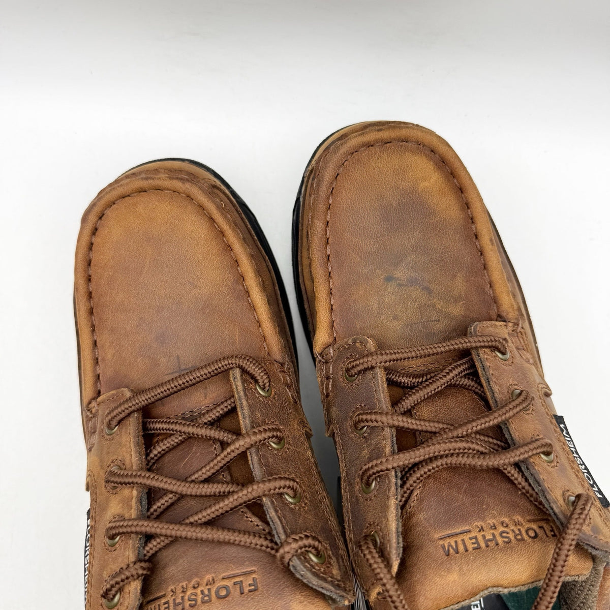Florsheim Mens Polaris Composite Toe Work Shoes US 9.5 Wide Brown Leather NIB