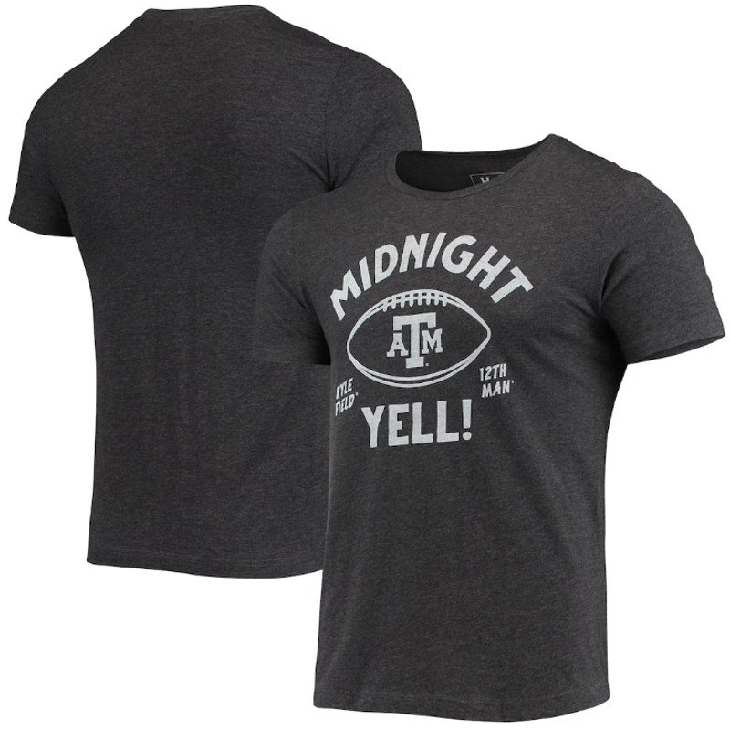 HOMEFIELD Mens Midnight Yell Texas A&M T-Shirt Small Dark Grey Short Sleeve NWT