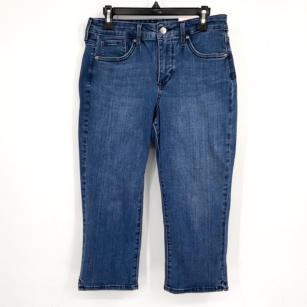 NYDJ Curves 360 Womens Slim Straight Crop Jeans Size 10 Caliente Blue NWT