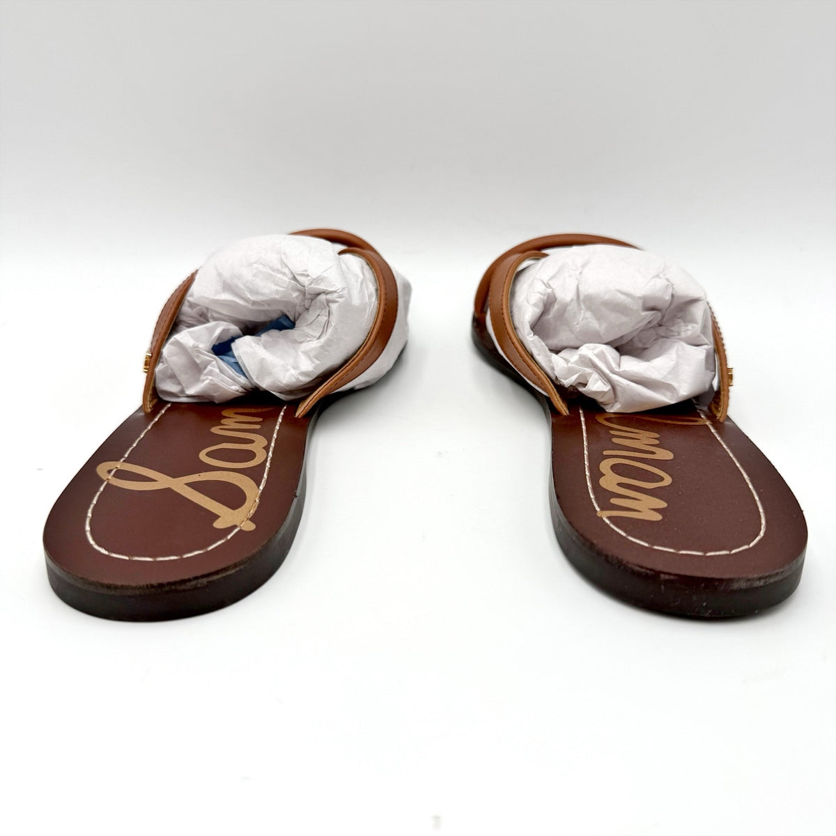 Sam Edelman Womens Abbey Flat Sandals Size 8 EU 38 Brown Leather NIB