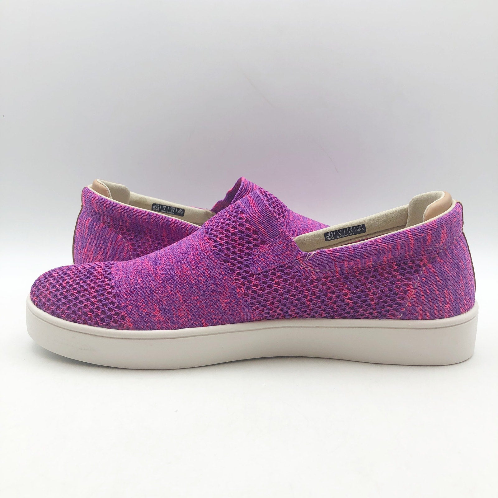 Spenco Womens Coastal Slip-on Sneakers Size 11 B Blush Purple Pink Knit NIB