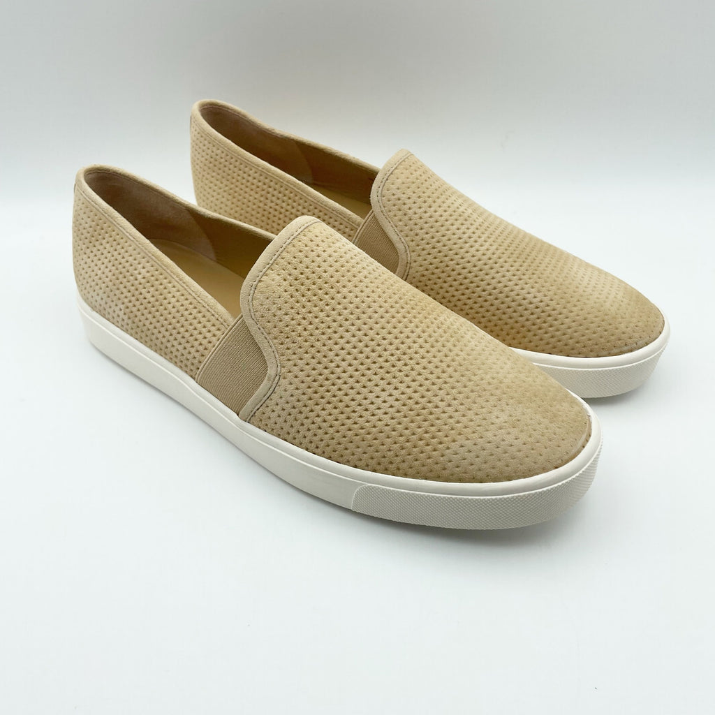 Vince Womens Blair Flats US 9 M EU 40 Tan Suede Slip on Casual Sneaker NIB