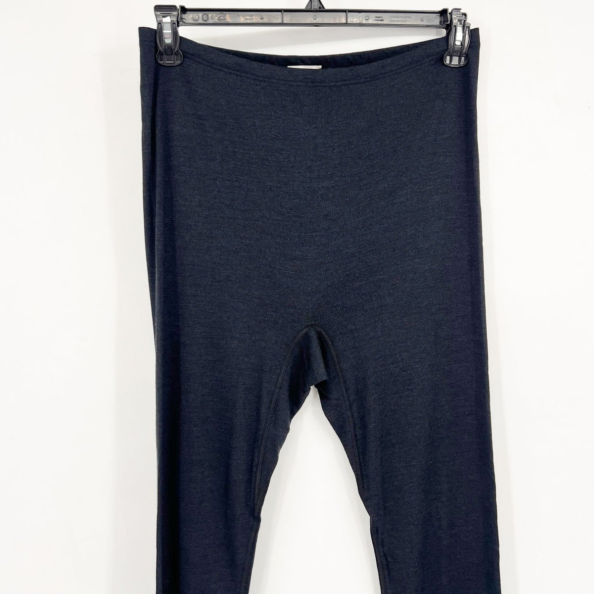 HANRO Women's Woolen Silk Thermal Leggings Large Black Long Underwear 1422 NWT