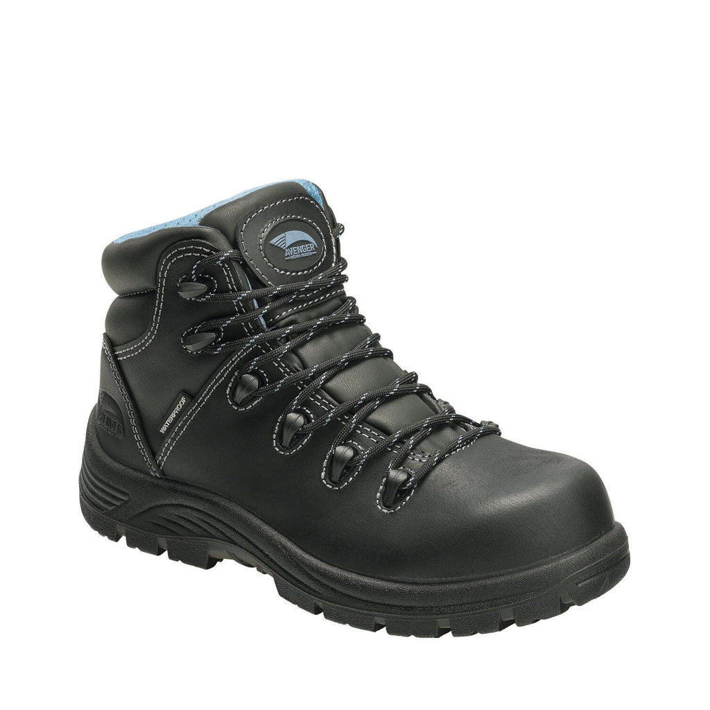 Avenger Womens Framer A7127 CT Work Boots Size 9 B Black Leather Waterproof NIB