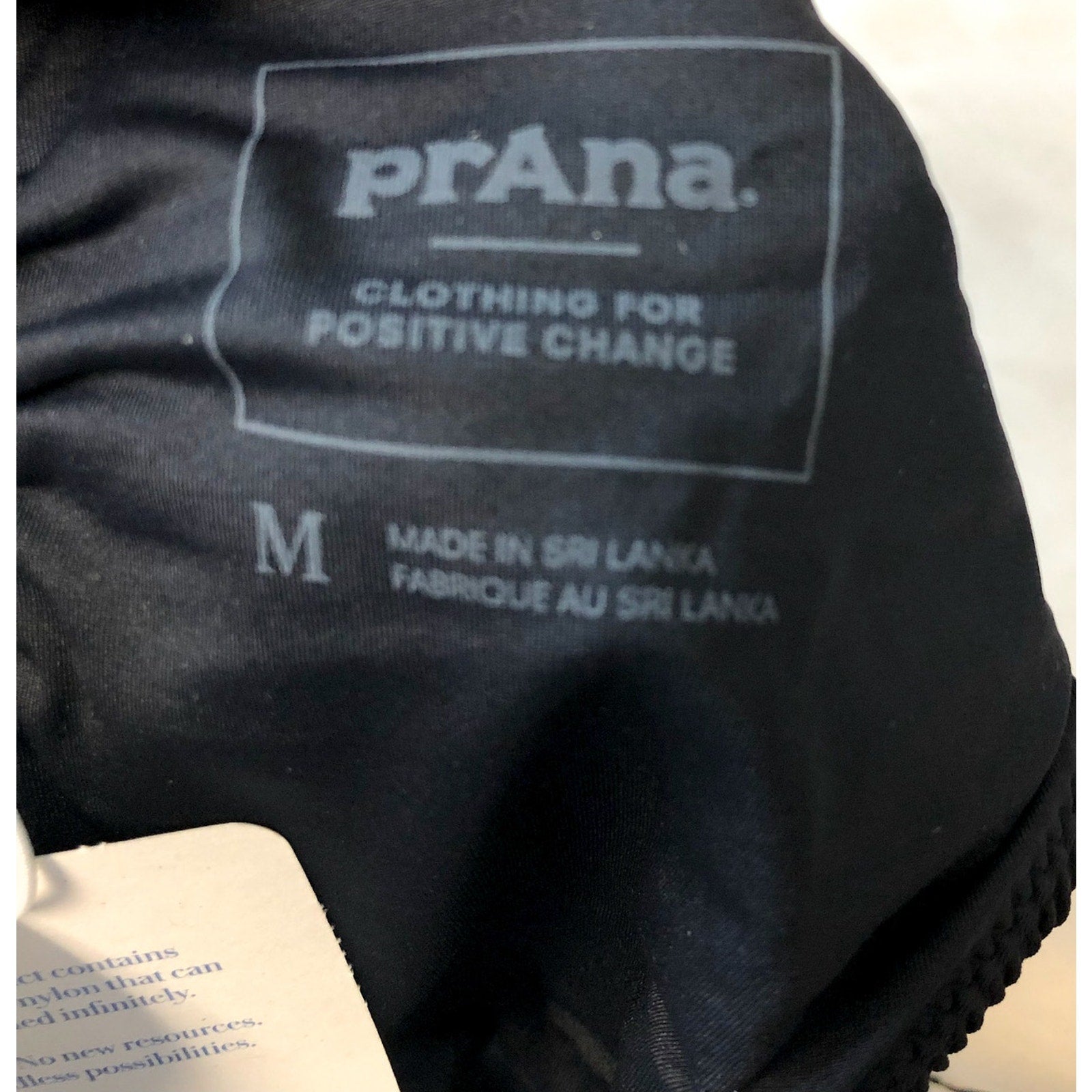 PRANA Women's Aurelia Bikini Bottom Medium Black Ottoman High Waist Swim NWT