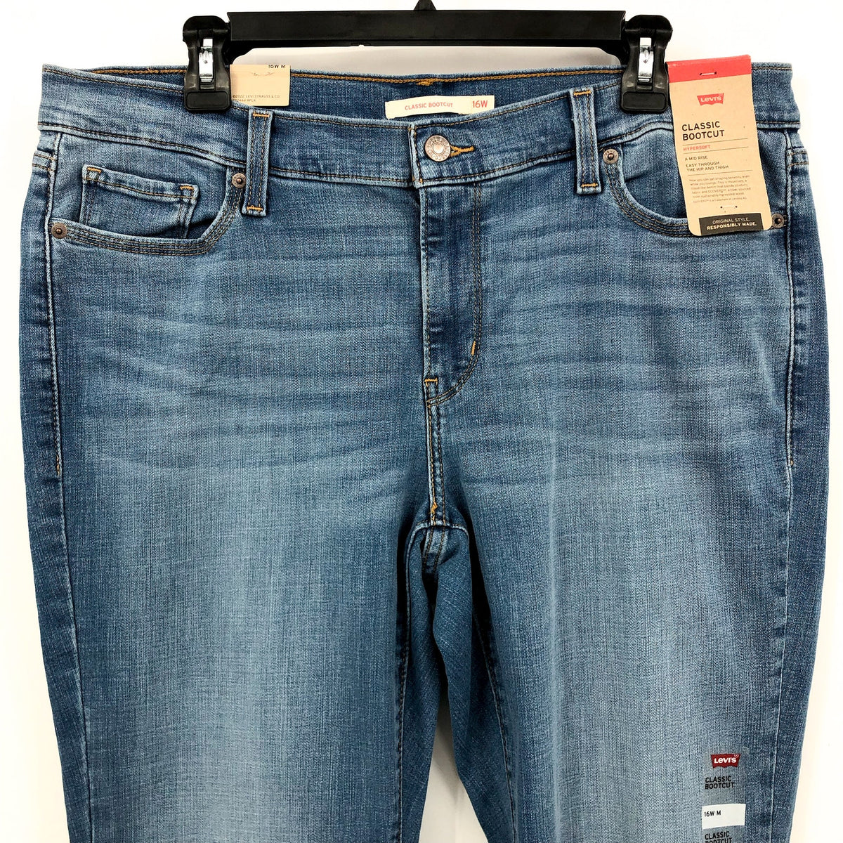 LEVI'S Women's Classic Bootcut Jeans Size 16W Medium Blue Wash A1662-0000 NWT