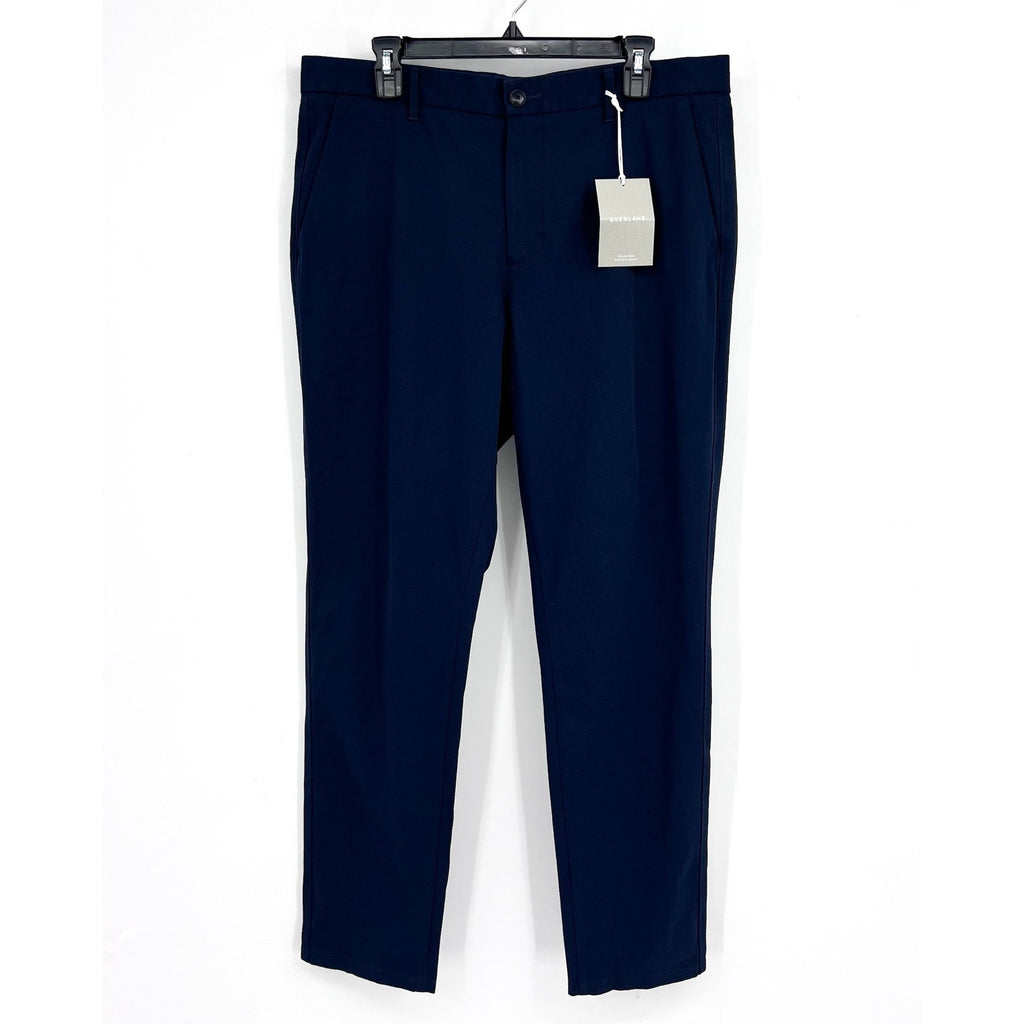 EVERLANE Uniform Mens Performance Chino Pants 31x28 Navy Blue Athletic Fit NWT