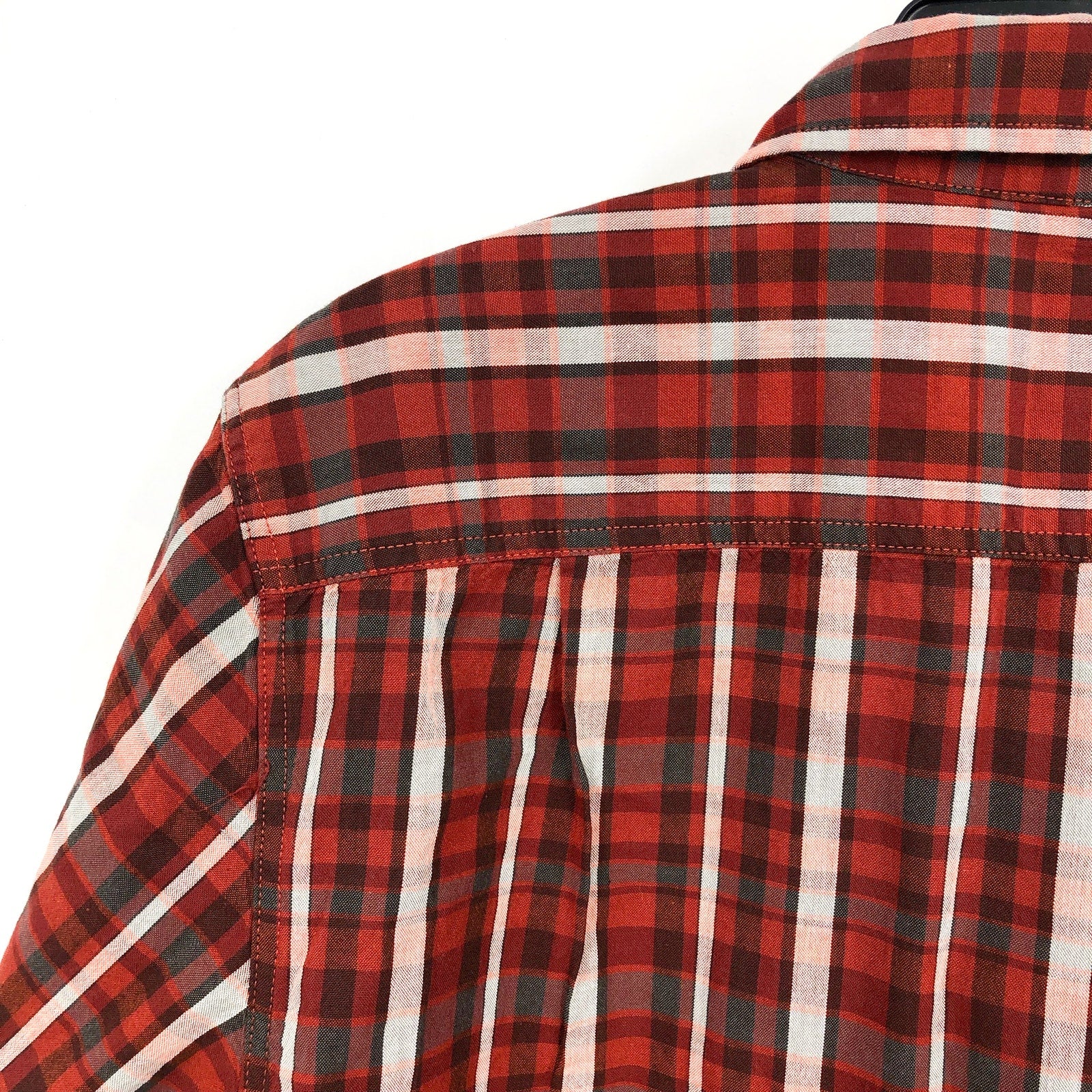 CARHARTT Mens Loose Fit Casual Shirt Small Red Plaid Short Sleeve Midweight NWT