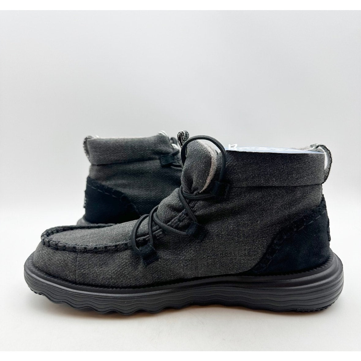 Hey Dude Womens Reyes Ankle Boots Size 8 EU 39 Black Gray NIB
