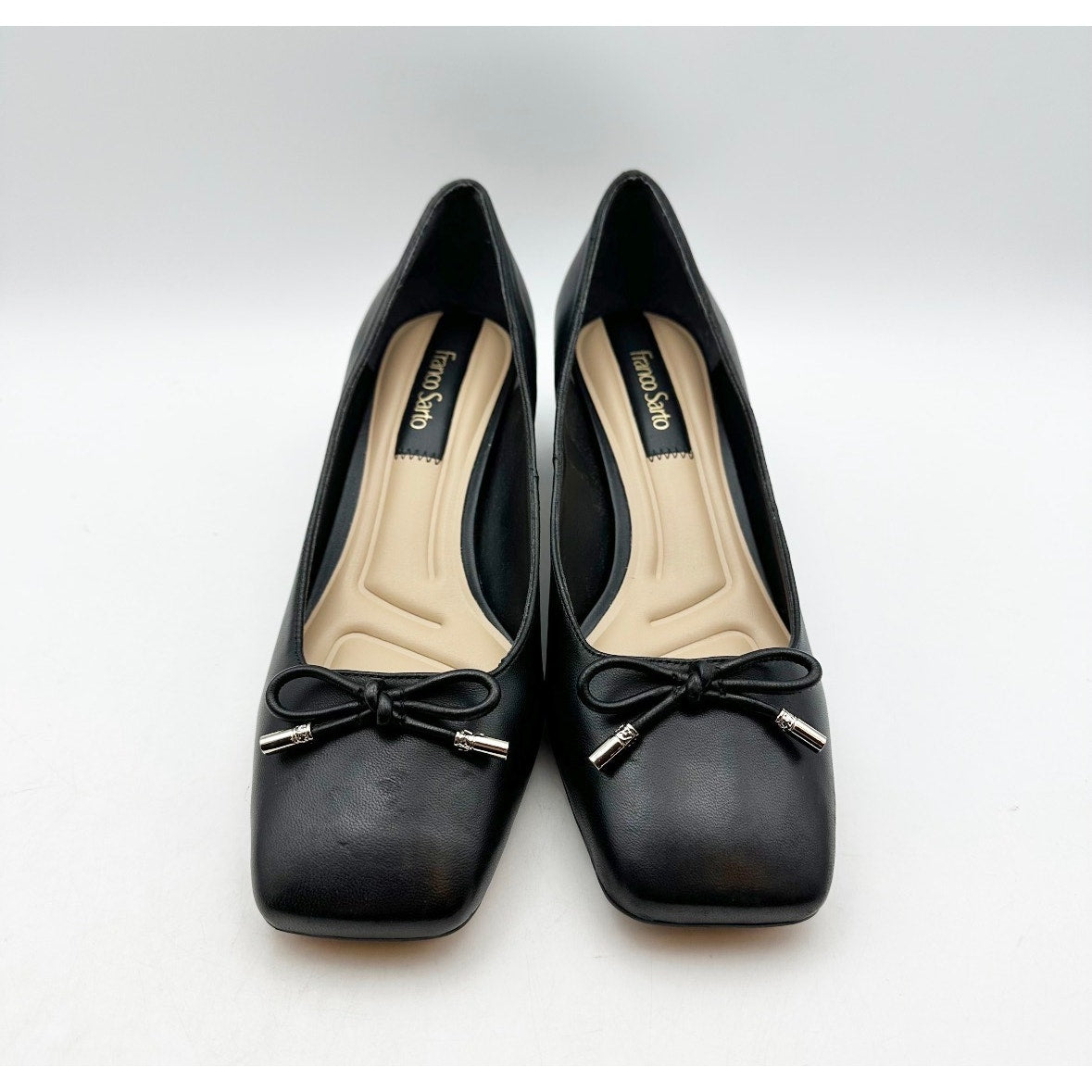 FRANCO SARTO Women's Natalia Pumps Size 7M Black Leather Slip On Heels NWOB