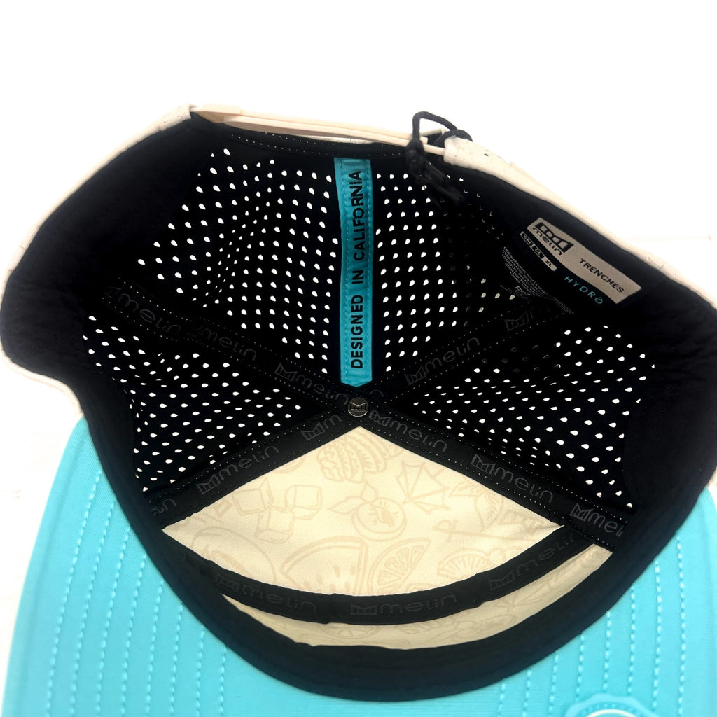 MELIN Men's Hydro Trenches Icon Performance Snapback Hat XL White Colada NWT