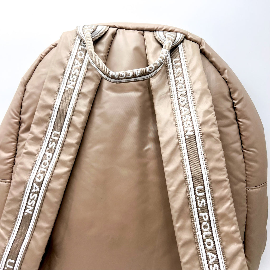 U.S POLO ASSN. Quilted Nylon Backpack One Size Taupe Beige NWT