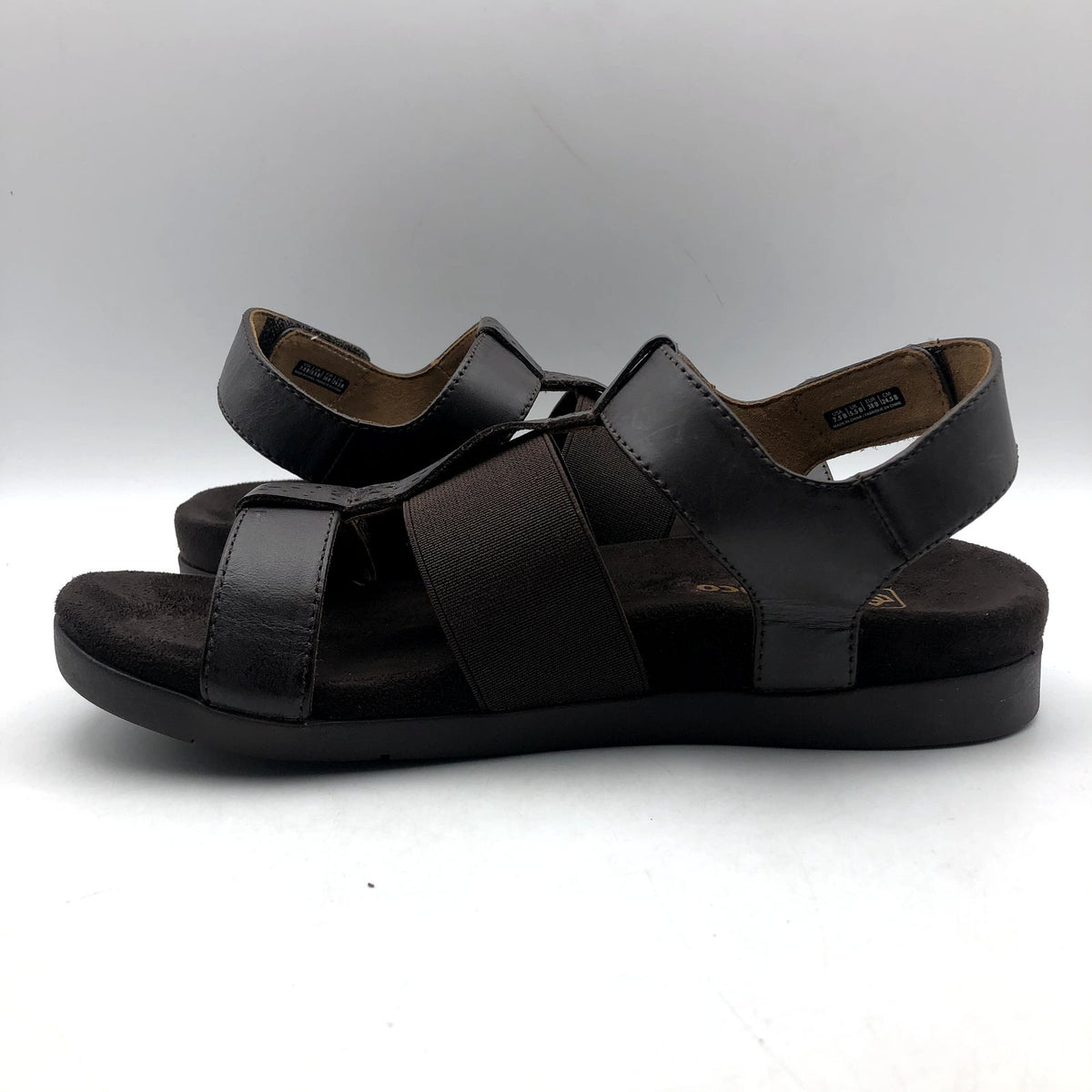 Spenco Womens Anabel Hook & Loop Sandal 7 Wide EU 37.5 French Roast Brown NIB