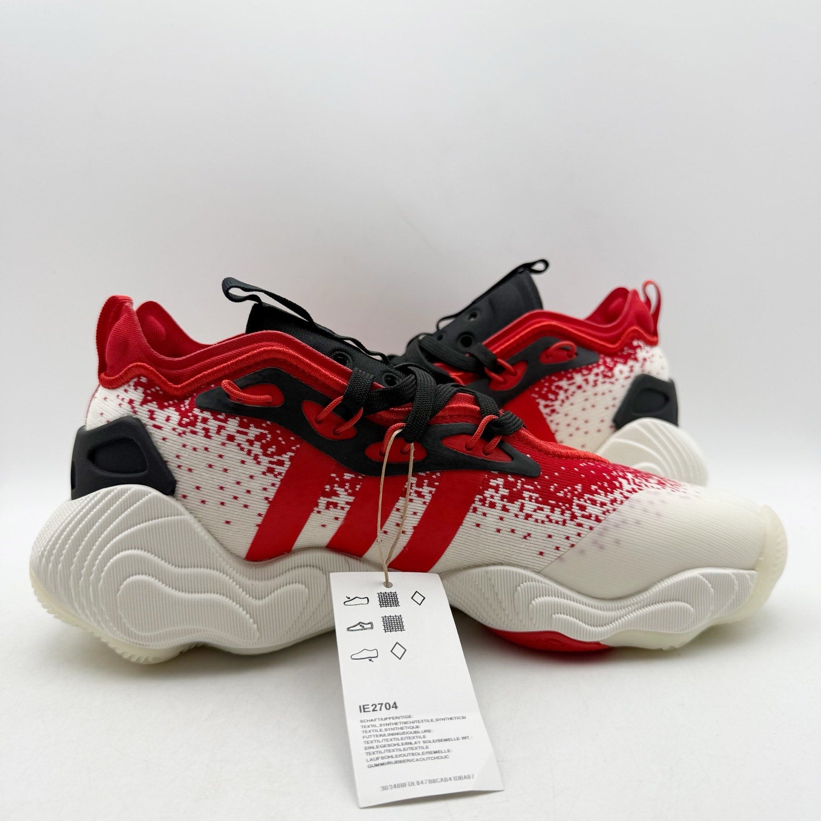 Adidas Mens Trae Young 3 Basketball Shoes US 9 White Red Athletic Sneakers NWOB