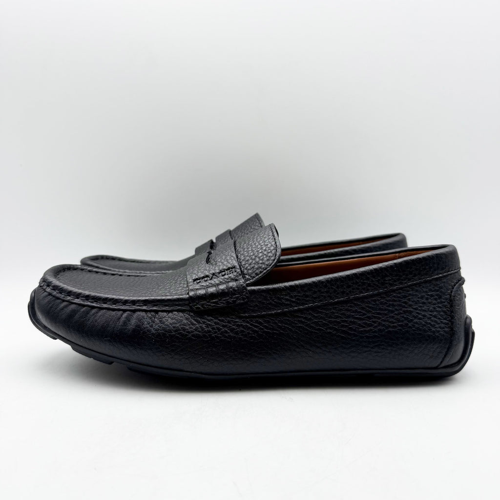 Coach Mens Luca Driver Loafer US 7.5 EU 40.5 Black Leather Slip On Round Toe NIB