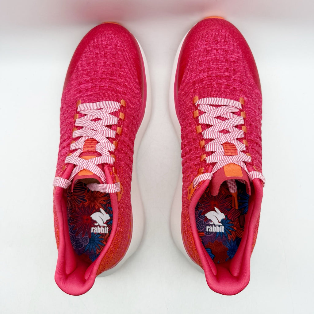 Rabbit Womens Dream Chaser Running Shoes Size 8.5 Pink Red Athletic Sneakers NIB