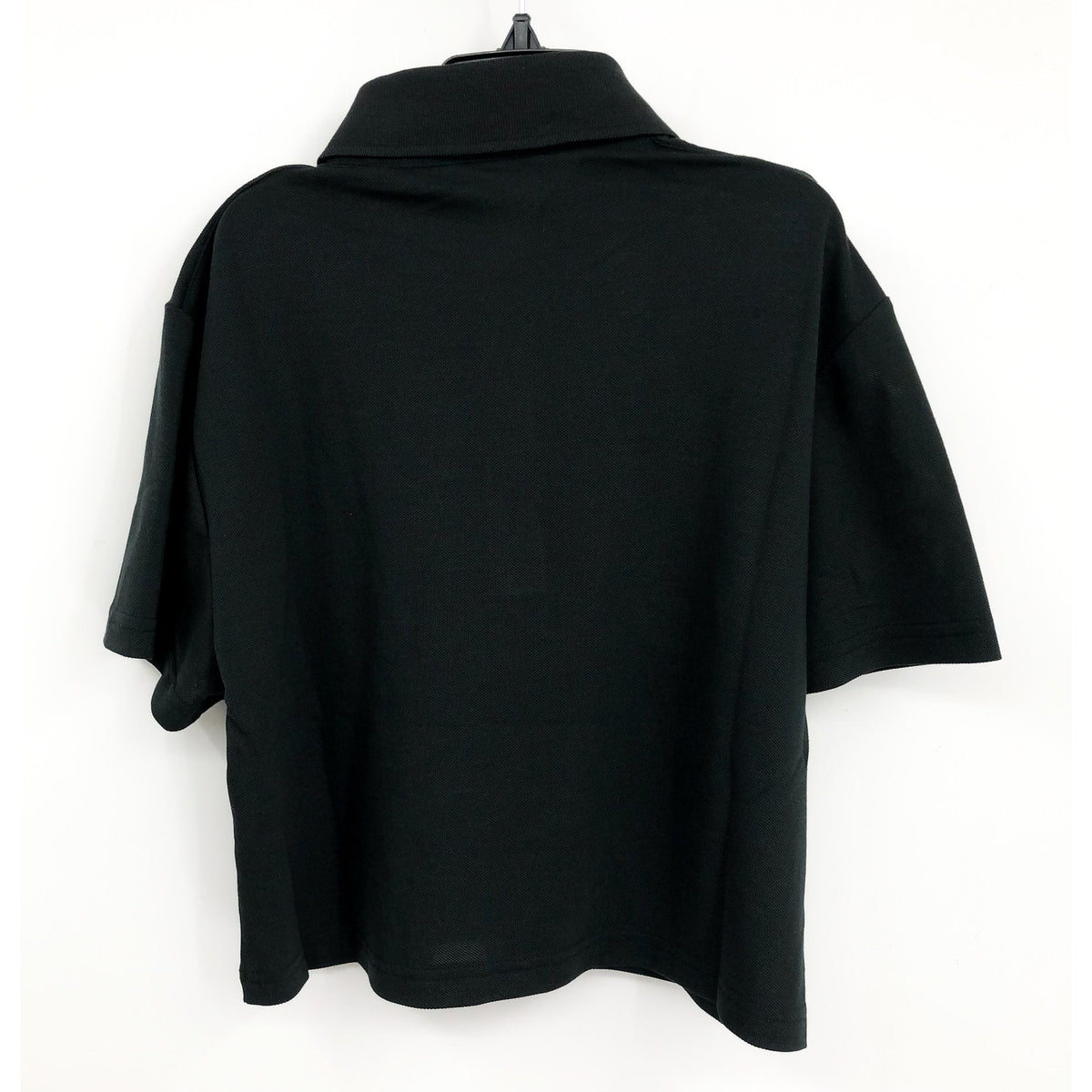 OUTDOOR VOICES Womens Birdie Crop Polo Shirt 3XL Black Pique Collared NWT