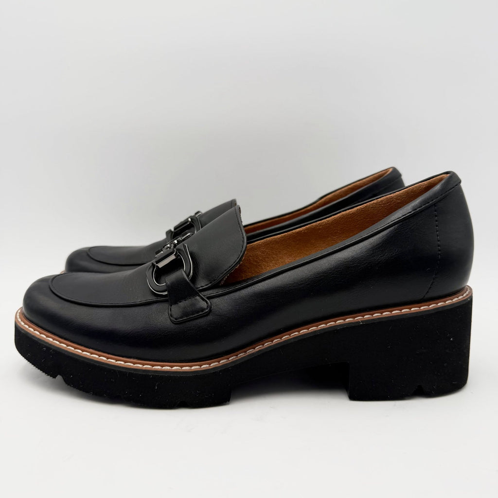 Naturalizer Womens Corrine Bit Platform Loafers Size 10 EU 41 Black NWOB