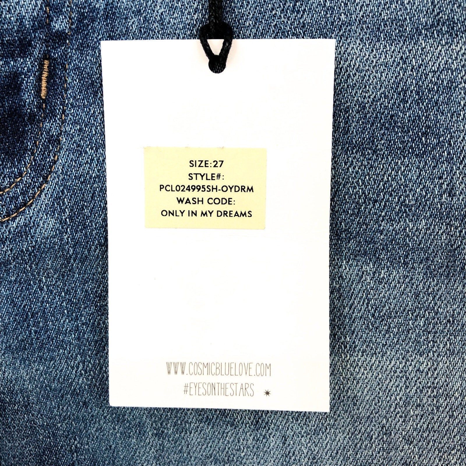 STITCH FIX X COSMIC BLUE LOVE Cuffed Denim Shorts Size 27 US 4 Blue Mid Rise NWT