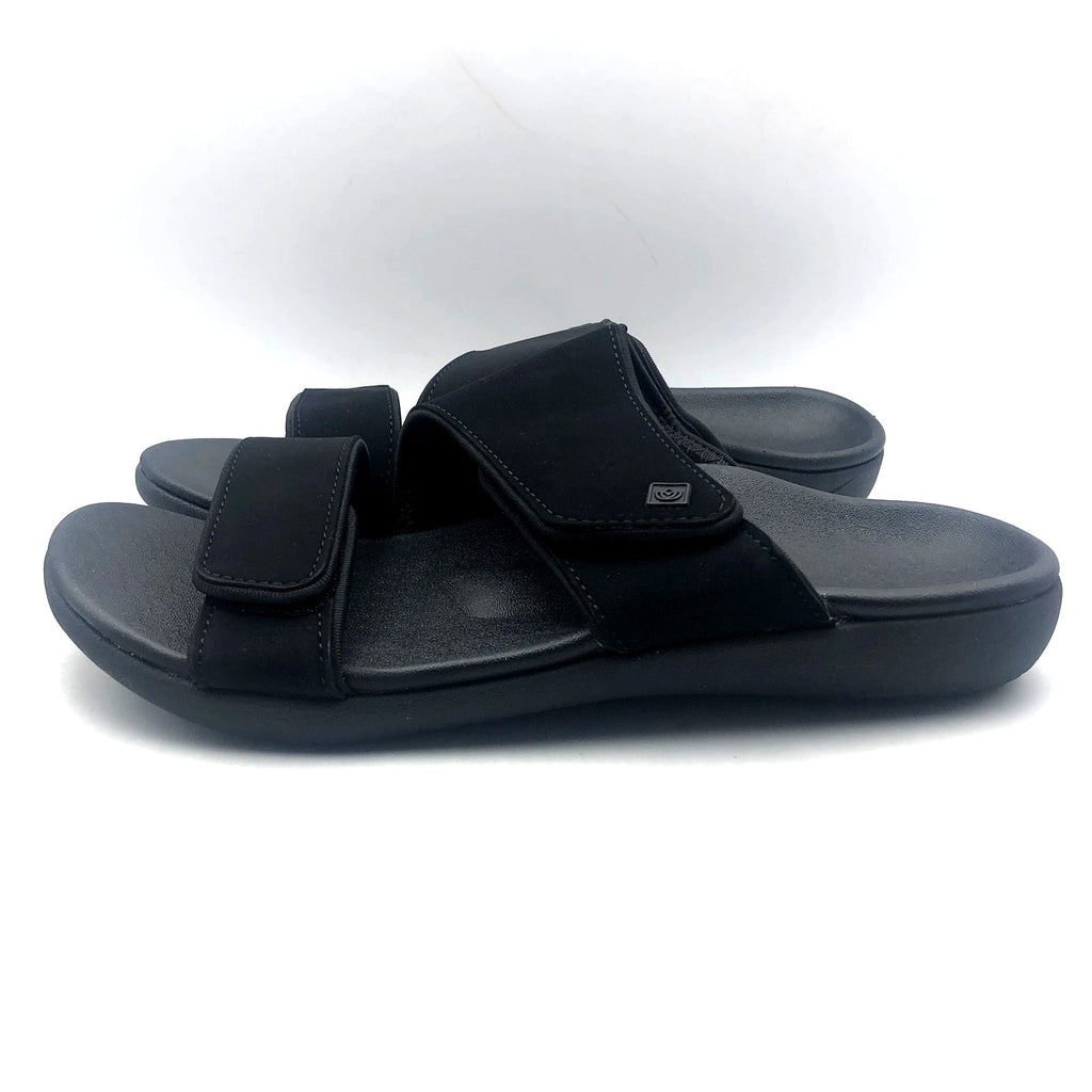 Spenco Womens KHOLO NUEVO Comfort Slide Sandals Size 9.5B Black NWT