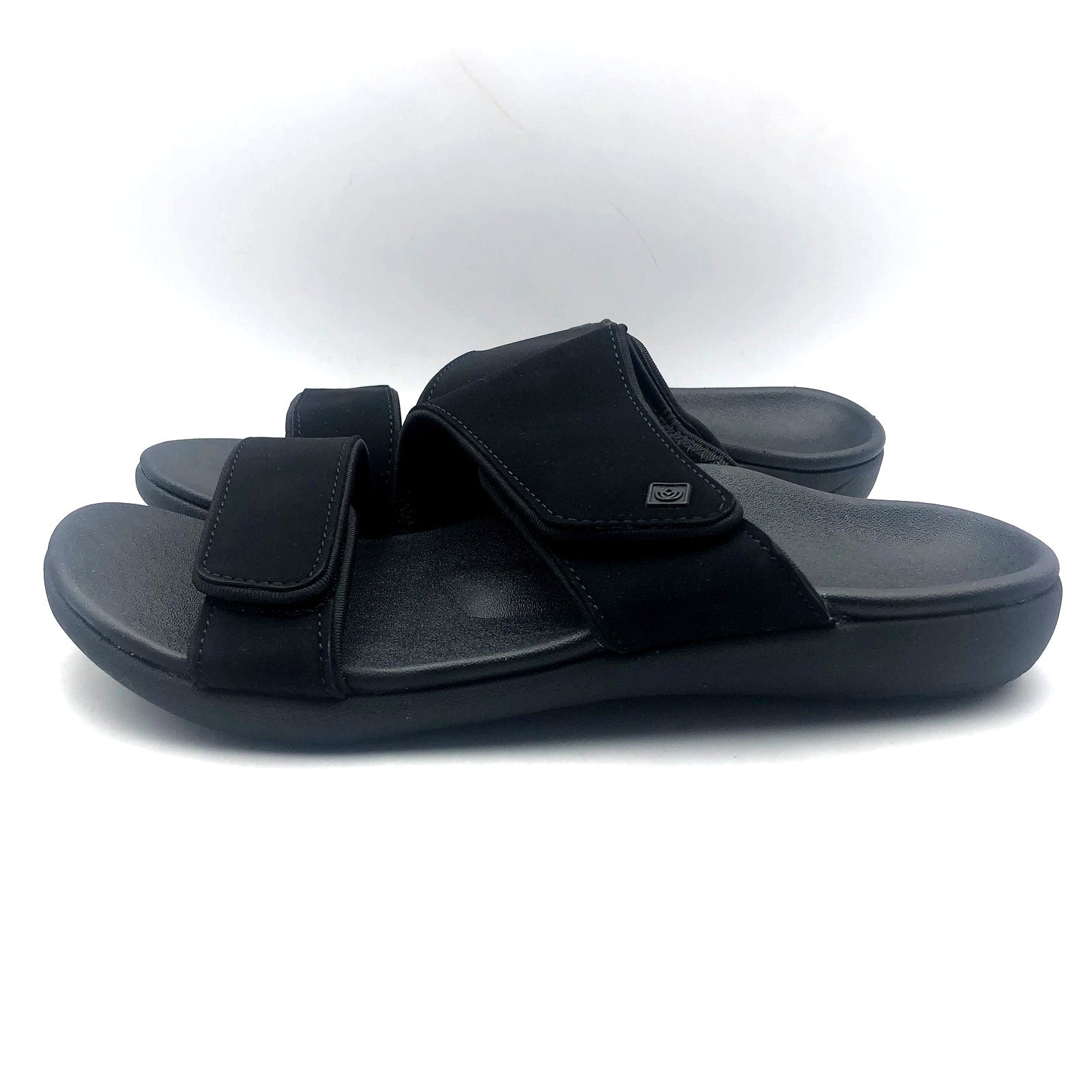 Spenco Womens KHOLO NUEVO Comfort Slide Sandals Size 9.5B Black NWT