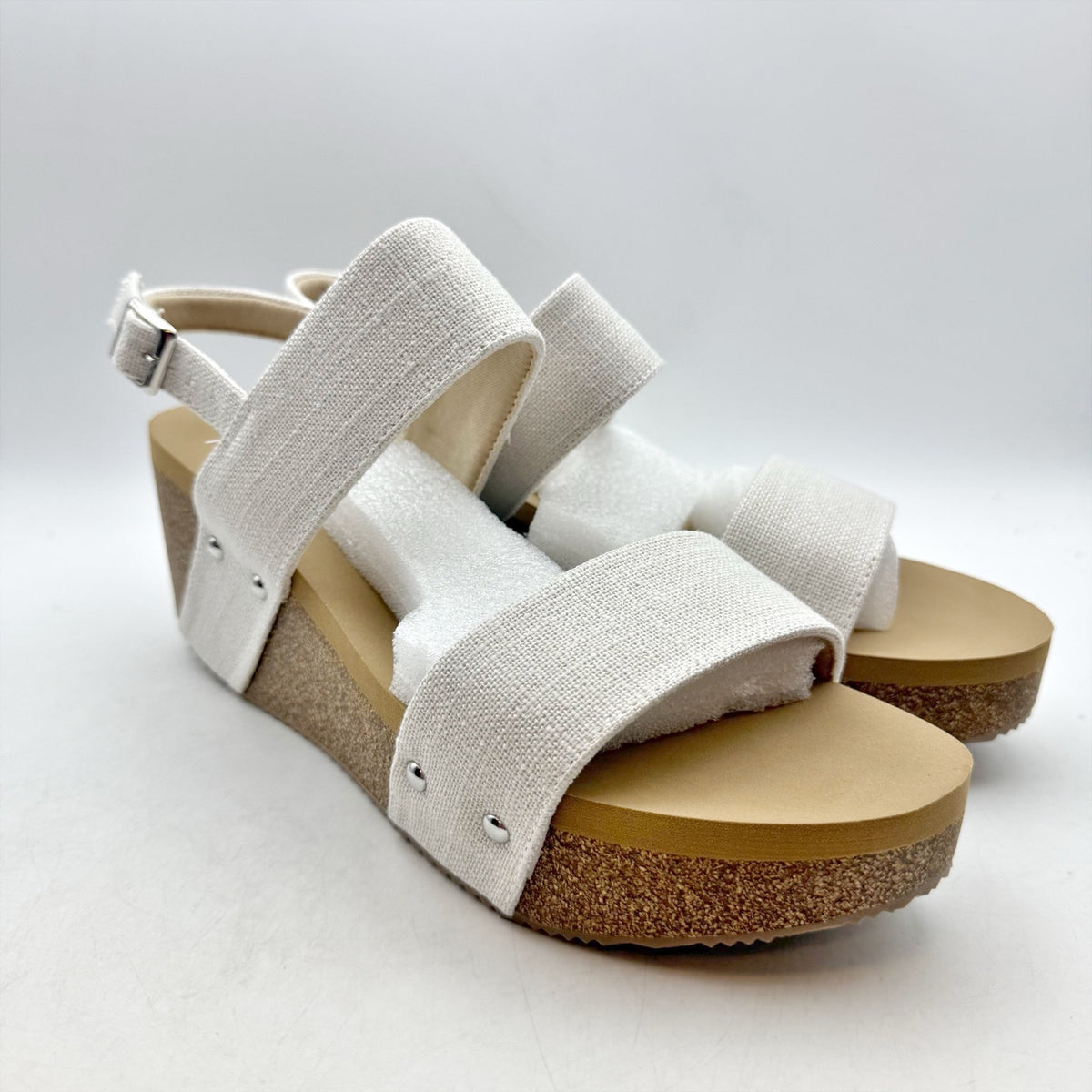 Volatile Womens Summerlove Slingback Wedge Sandals Size 11 White NIB