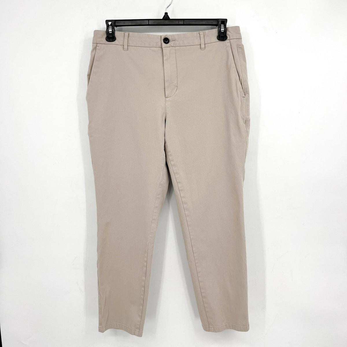 EVERLANE Uniform Mens Athletic Fit Performance Chino Pants 33x28 Stone NWOT