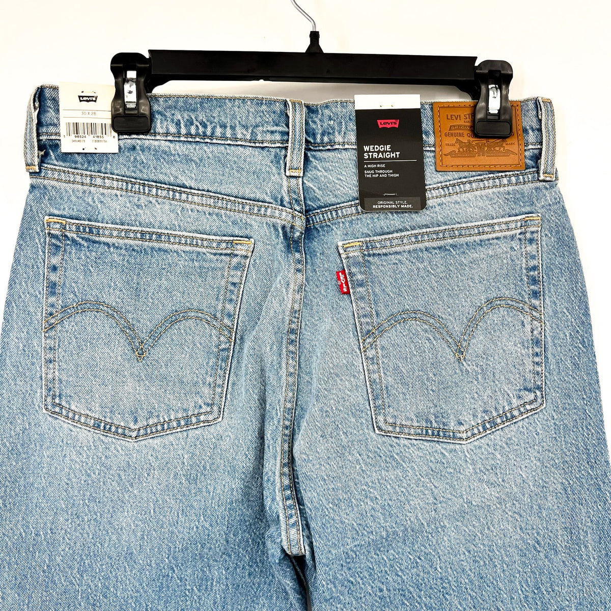 LEVI'S Womens Wedgie Straight Jeans 30x28 US 10 Calling All Blue 34964-0178 NWT
