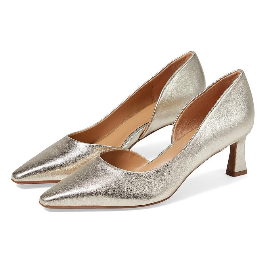Naturalizer Womens Dalary Pumps Size 12 M EU 43 Champagne Gold Leather NIB