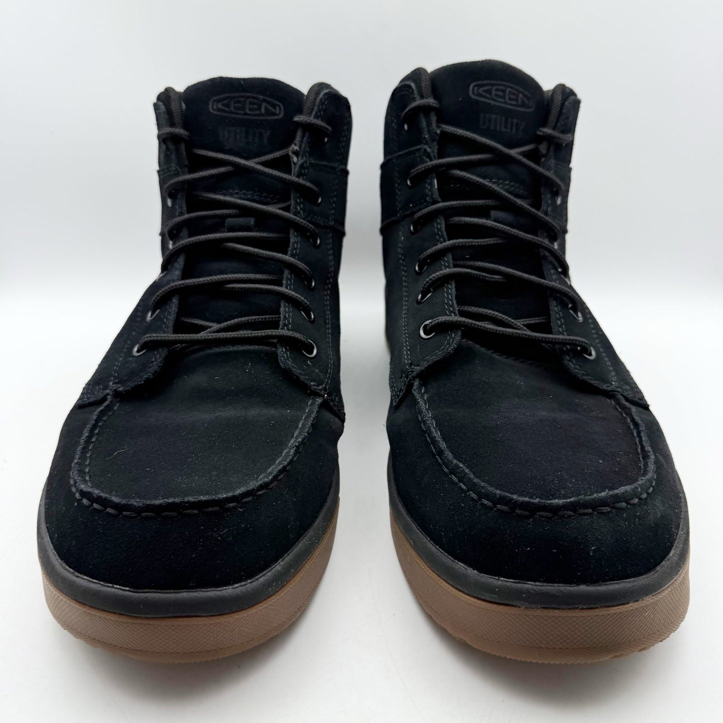 Keen Utility Mens Gibson Boots US 15 Wide EU 48 Black Leather SR NWOB