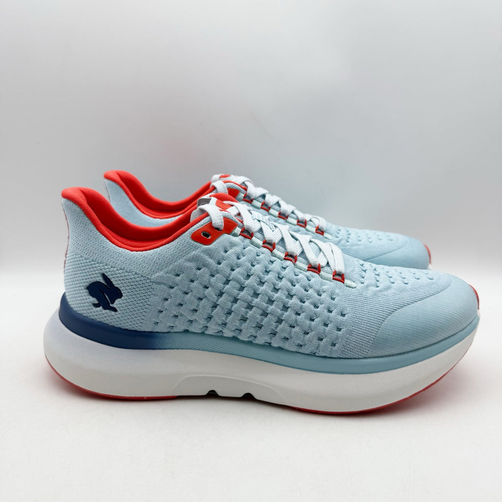 Rabbit Mens Dream Chaser Running Shoes Size 9.5 Crystal Blue White Athletic NIB