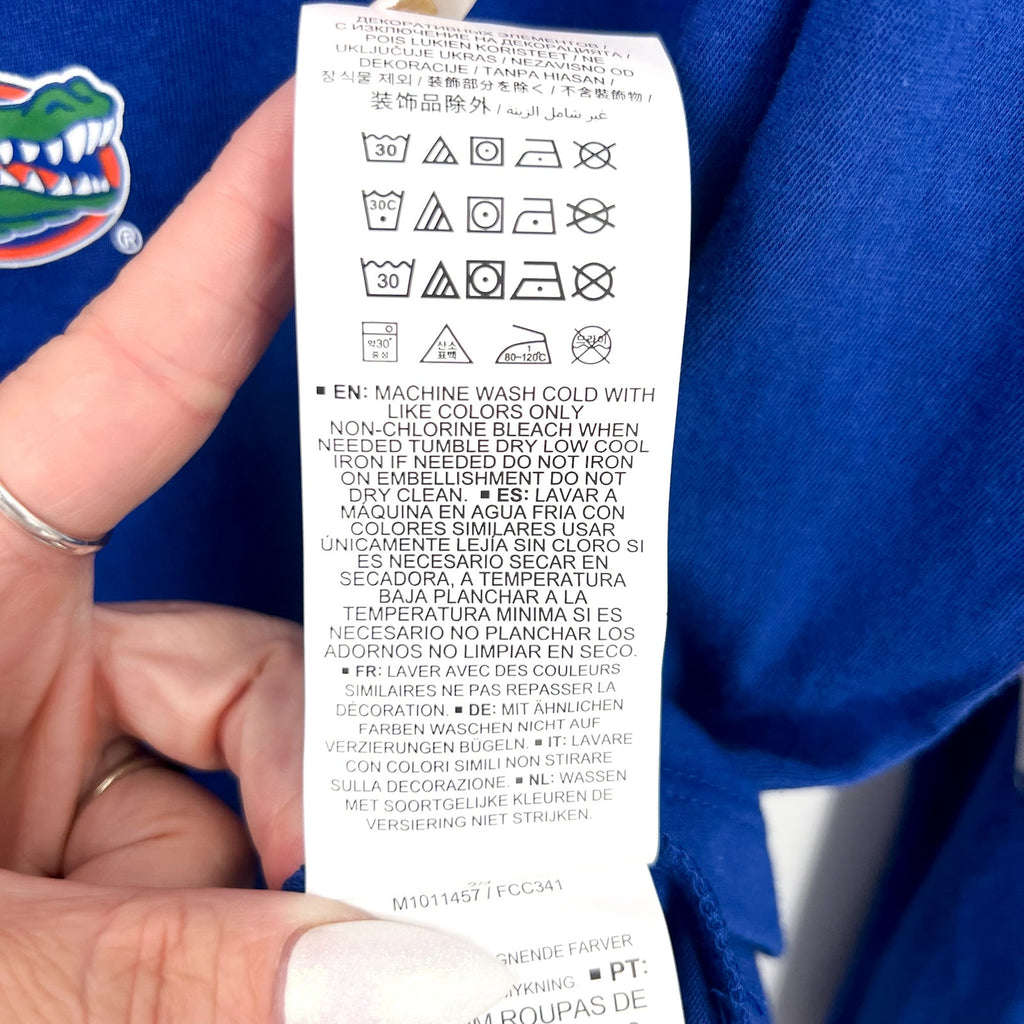 FANATICS Womens Florida Gators T-Shirt Large Royal Blue Long Sleeve NWT