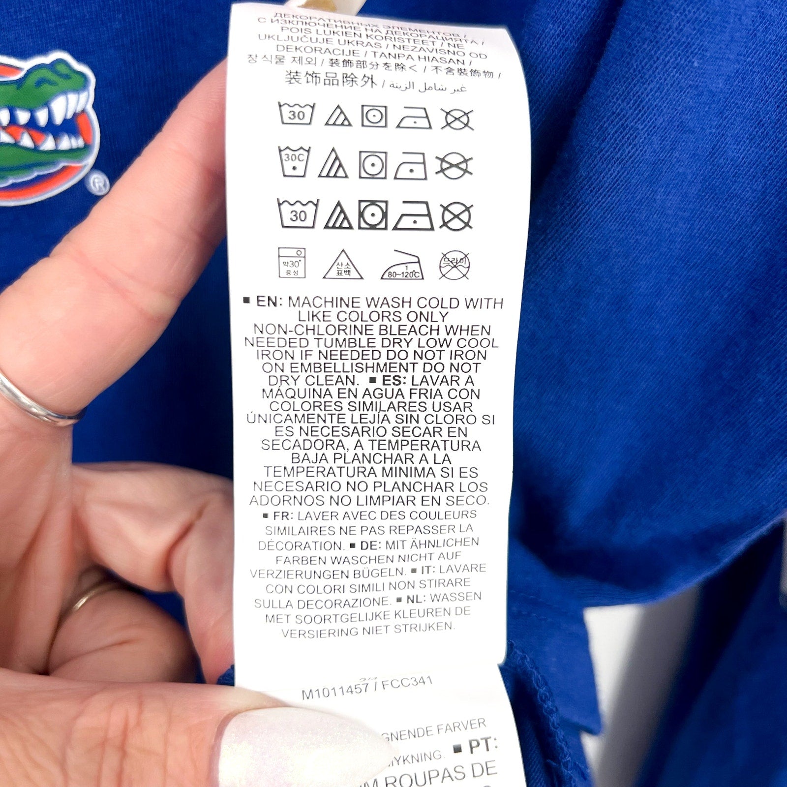 FANATICS Womens Florida Gators T-Shirt Large Royal Blue Long Sleeve NWT