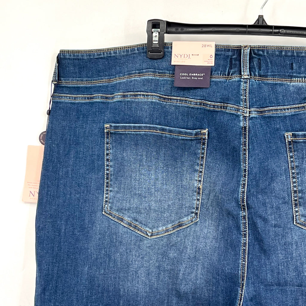NYDJ Womens Major Wide Leg Capri Jeans 28WL Serendipity Blue NWT