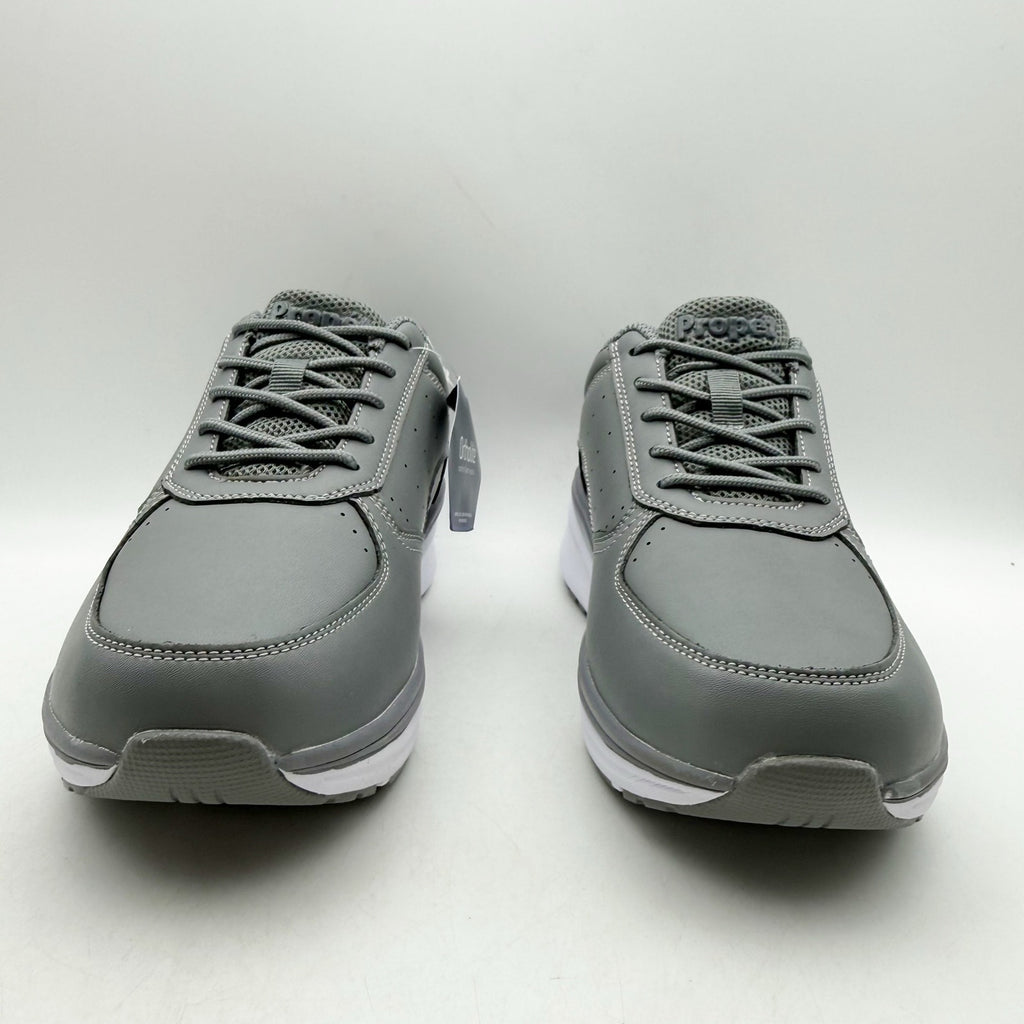 Propet Womens Ultima Sneakers Size 9 Wide Grey White Leather Athletic Shoes NIB