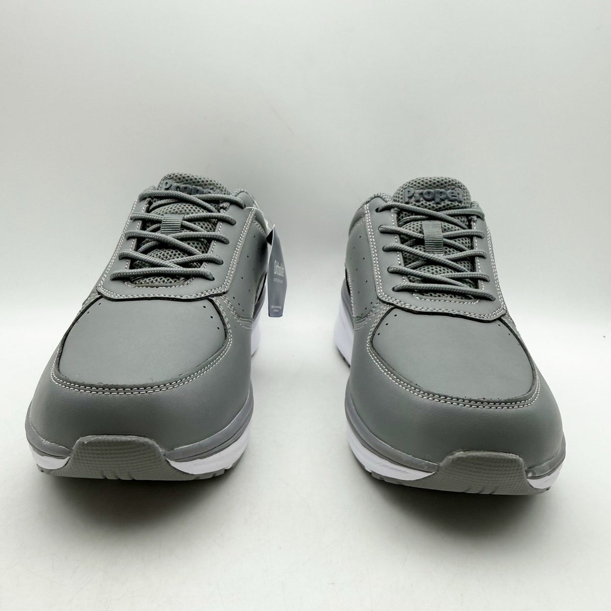 Propet Womens Ultima Sneakers Size 9 Wide Grey White Leather Athletic Shoes NIB