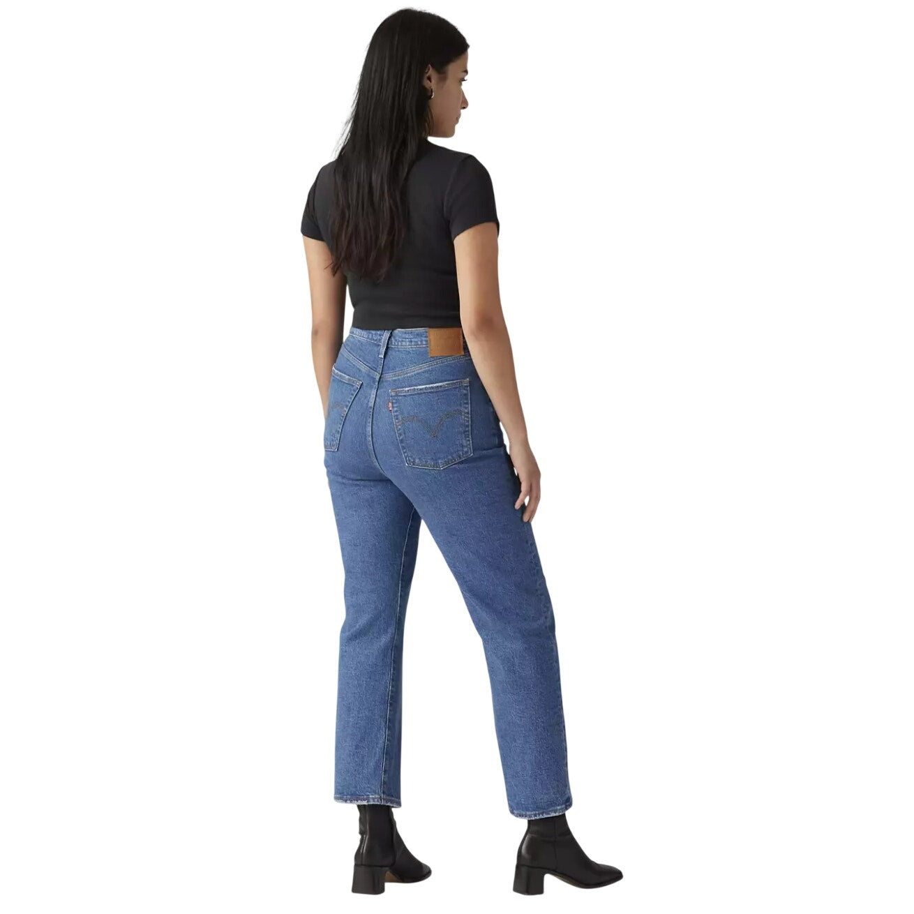 Levi's Womens Ribcage Straight Ankle Jeans 30x29 10 Jazz Pop Blue 72693-0177 NWT